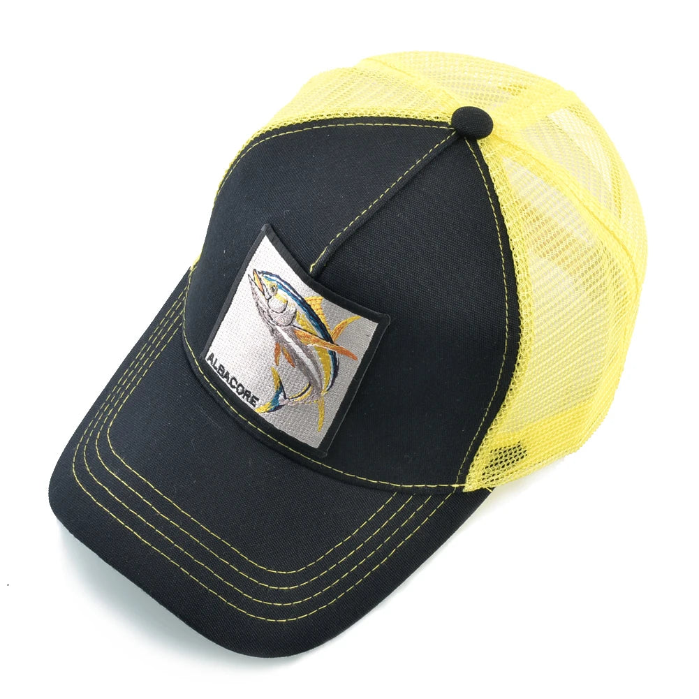 Casquette de Baseball en maille respirante pour femmes, casquette de camionneur avec Patch Albacore, Hip Hop, Casquette en os à rabat