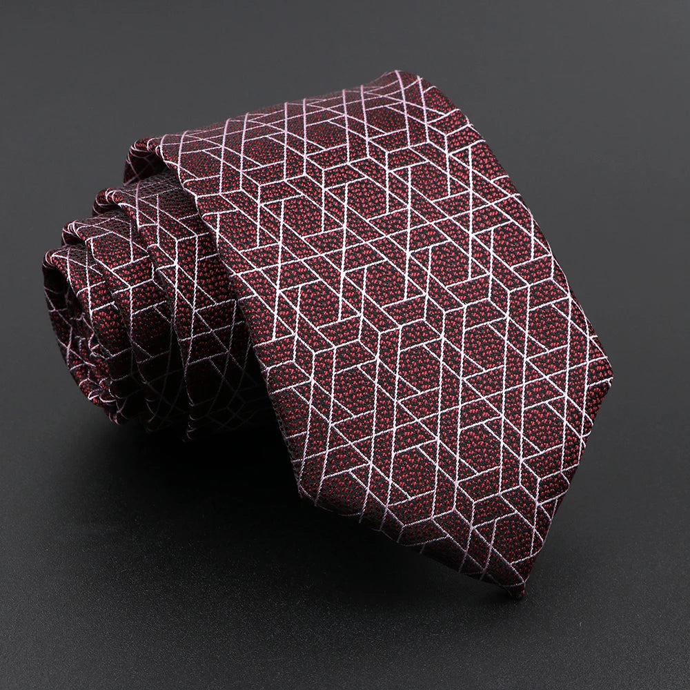 New Men's Floral Tie Feather Elk Geometric Pattern Red Blue Ties Leisure Business Daily Wear Tie Wedding Party Gift