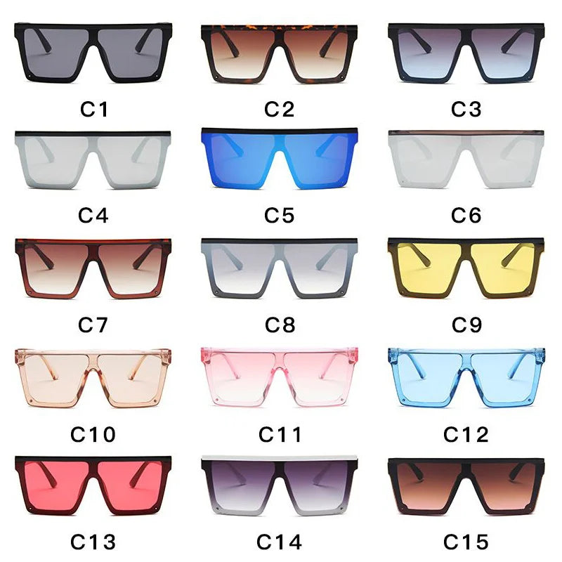 Lunettes de soleil rétro vintage carrées noires — hommes et femmes, mode