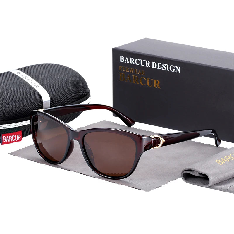 Lunettes de soleil femme TR90 — dégradé, UV400, œil de chat, polarisées