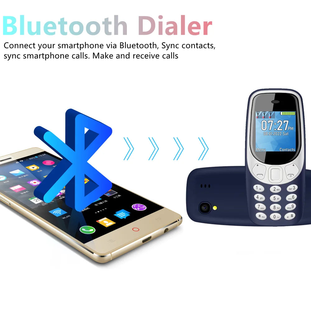SERVO Petit Téléphone Portable Bluetooth Dialer voix Magique Faible Rayonnement Téléphone Enregistrement D'appel 2/3 SIM GSM Débloqué Mini Téléphone Portable