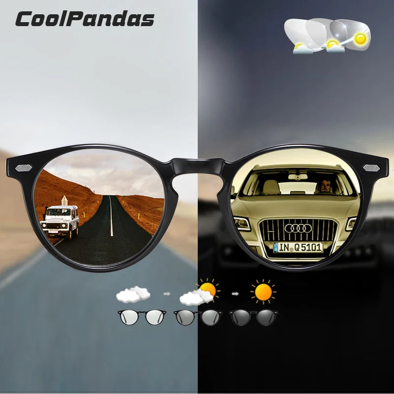 Lunettes de soleil photochromiques unisexe — verres polarisés, TR90, conduite, hommes et femmes