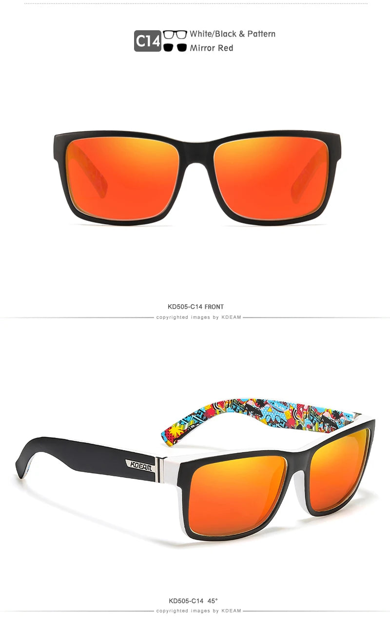 Lunettes de soleil sport polarisées — couleurs choquantes, conduite extérieur, photochromiques, avec boîte