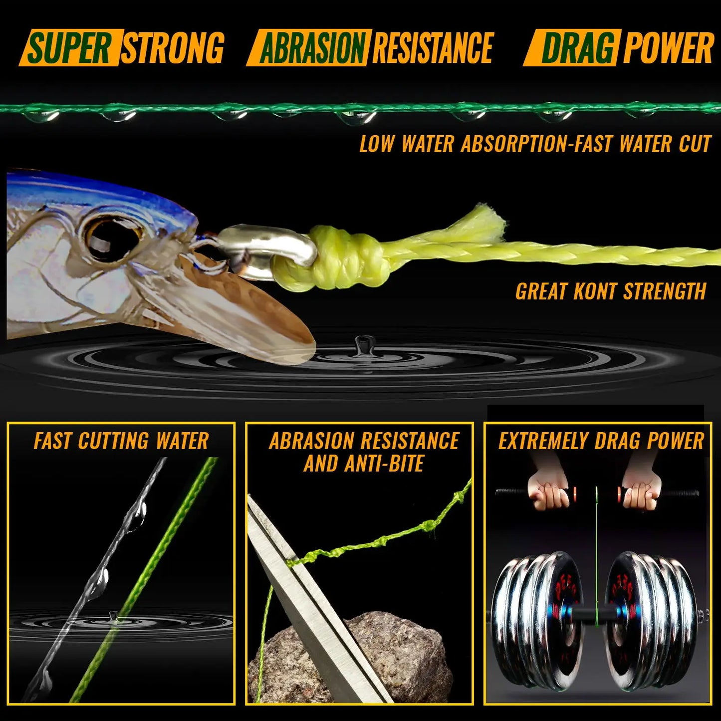 JOF-Ligne de pêche tressée Multimessieurs Carp Fly, 4 Brins, 100m, 300m, 500m, Multicolore, Japon Spinning Extreme PE, Bain Weave