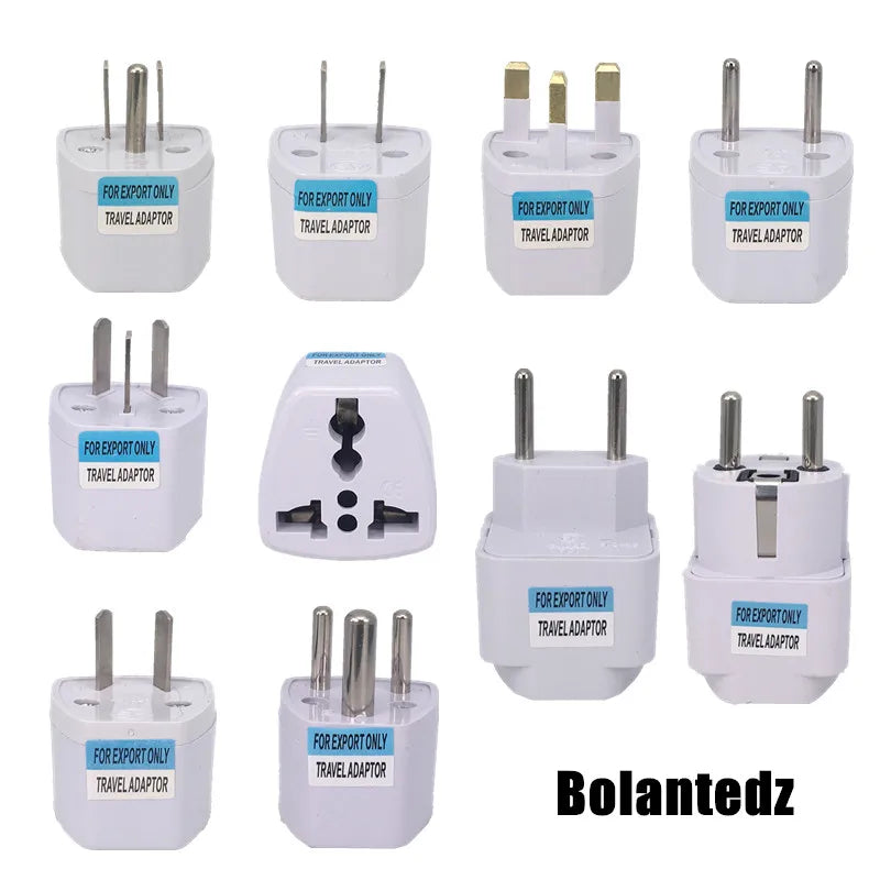 Adaptador de enchufe universal Kr, americano, europeo, AU, EU a US, UK, adaptador de viaje para EE. UU., Israel, Brasil, convertidor de enchufe para Japón, Corea