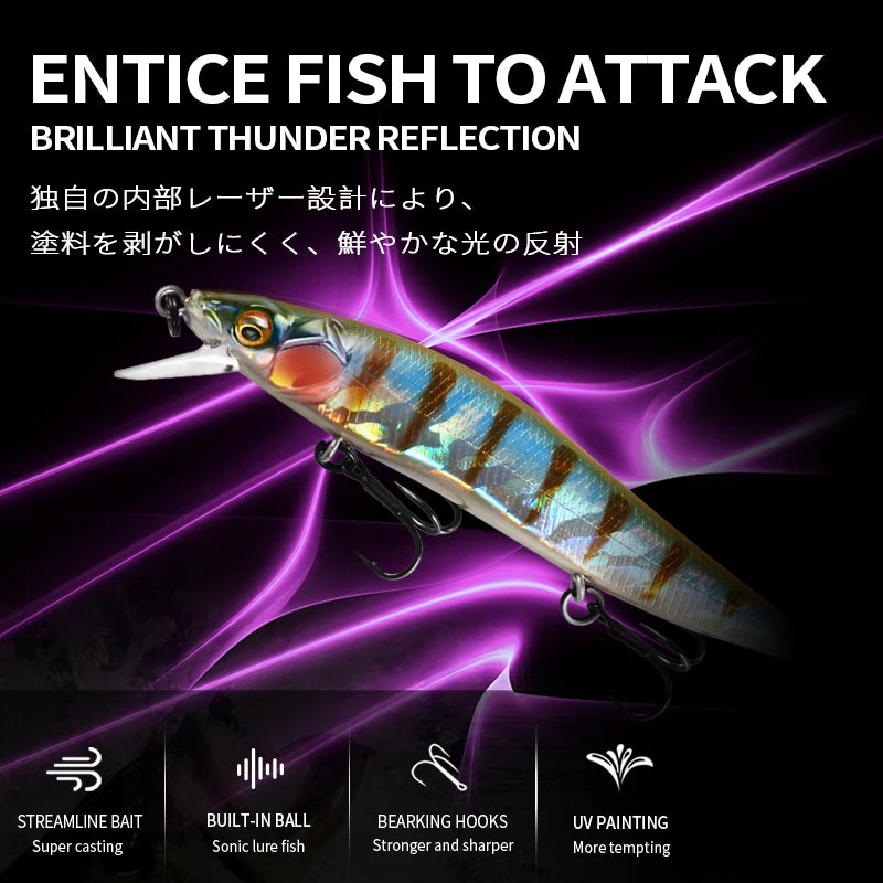 BEARKING 9.8 cm 10g SP plongée 2.1 m professionnel vairon Wobbler leurres de pêche qualité jerkbaits appât artificiel prédateur s'attaque