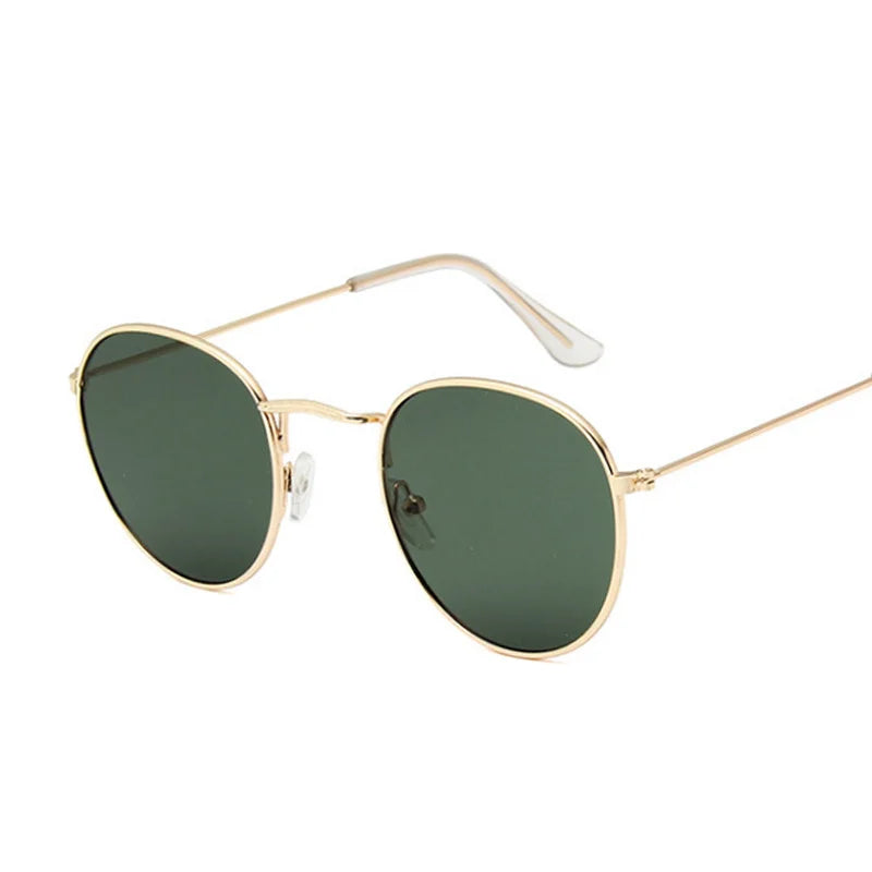 Small round metal sunglasses, women's vintage classic travel brand sunglasses, women's fashion retro sunglasses