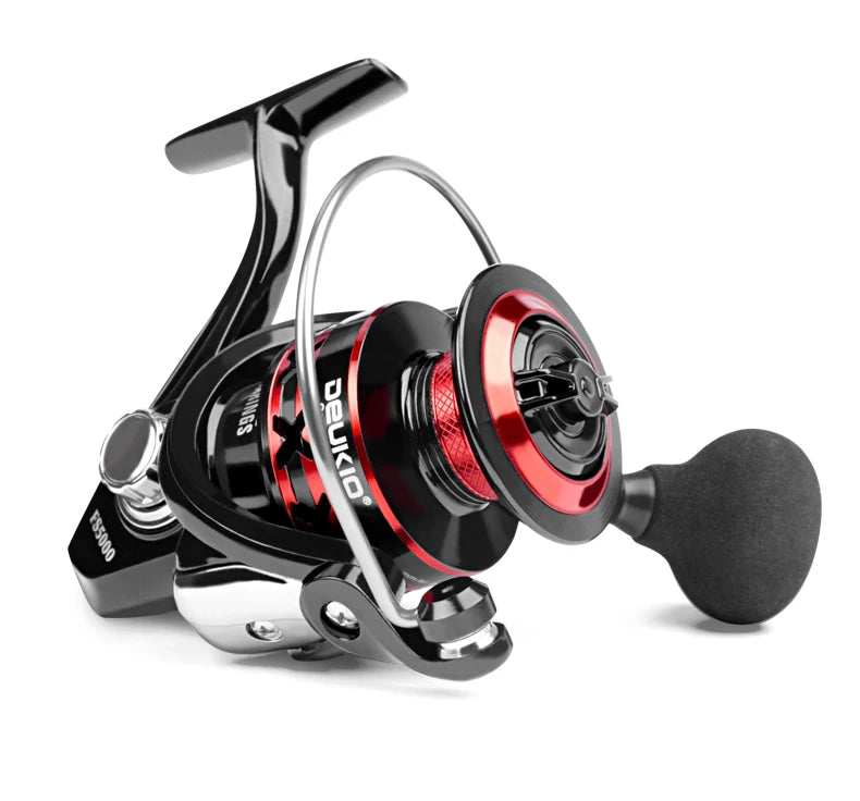 DEUKIO moulinet de pêche 2000-7000 traînée maximale 12KG moulinets de filature bobine en métal carretilhas de pesca moulinet pour accessoires de pêche pêche
