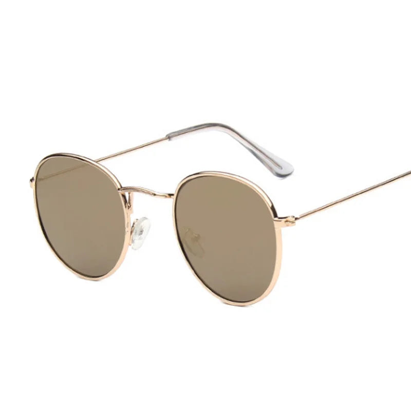 Small round metal sunglasses, women's vintage classic travel brand sunglasses, women's fashion retro sunglasses