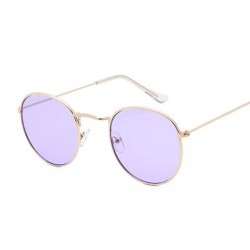 Small round metal sunglasses, women's vintage classic travel brand sunglasses, women's fashion retro sunglasses