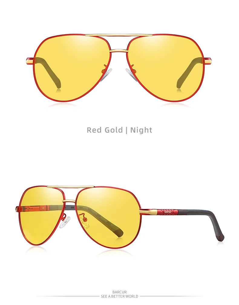 Lunettes de soleil photochromiques homme polarisées — jour/nuit, caméléon, anti-éblouissement, UV