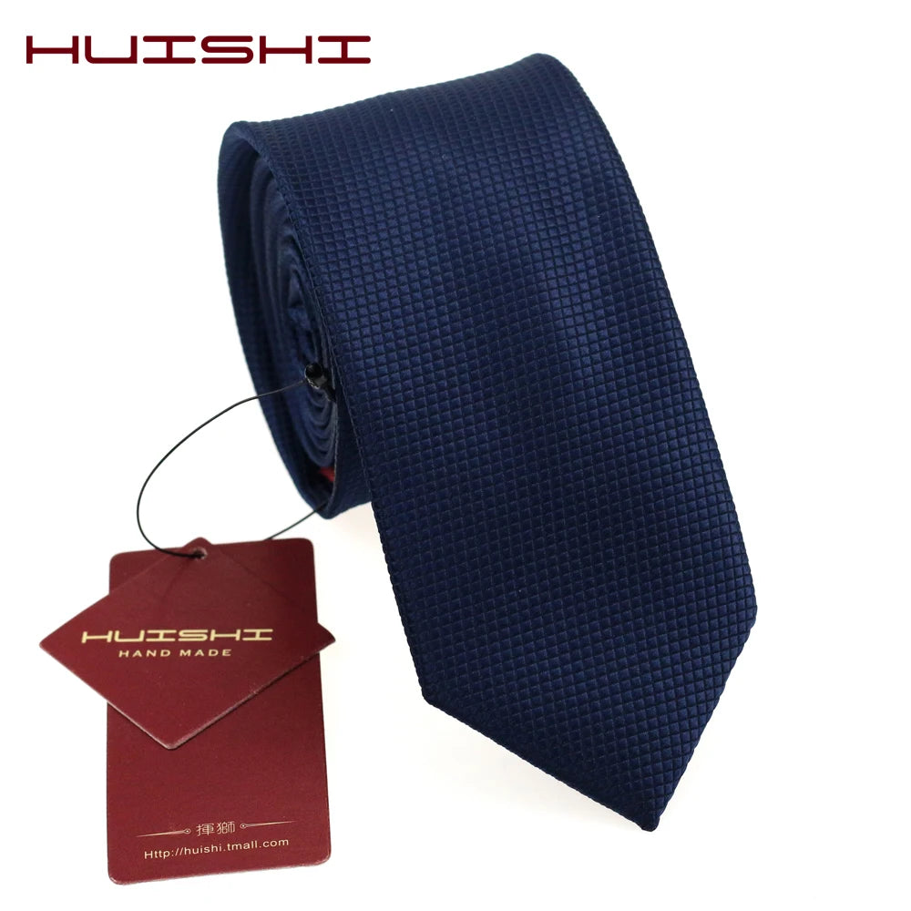 HUISHI Dark Blue Document Necktie for Men, 8 Styles, 8cm, 6cm, Waterproof, Jacquard, 03/Wear, Craings.com, Wedding Party