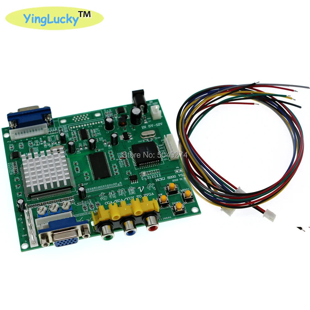 Jeu d'arcade RGB/CGA/EGA/YUV vers double VGA HD, carte adaptateur de convertisseur vidéo GBS-8220