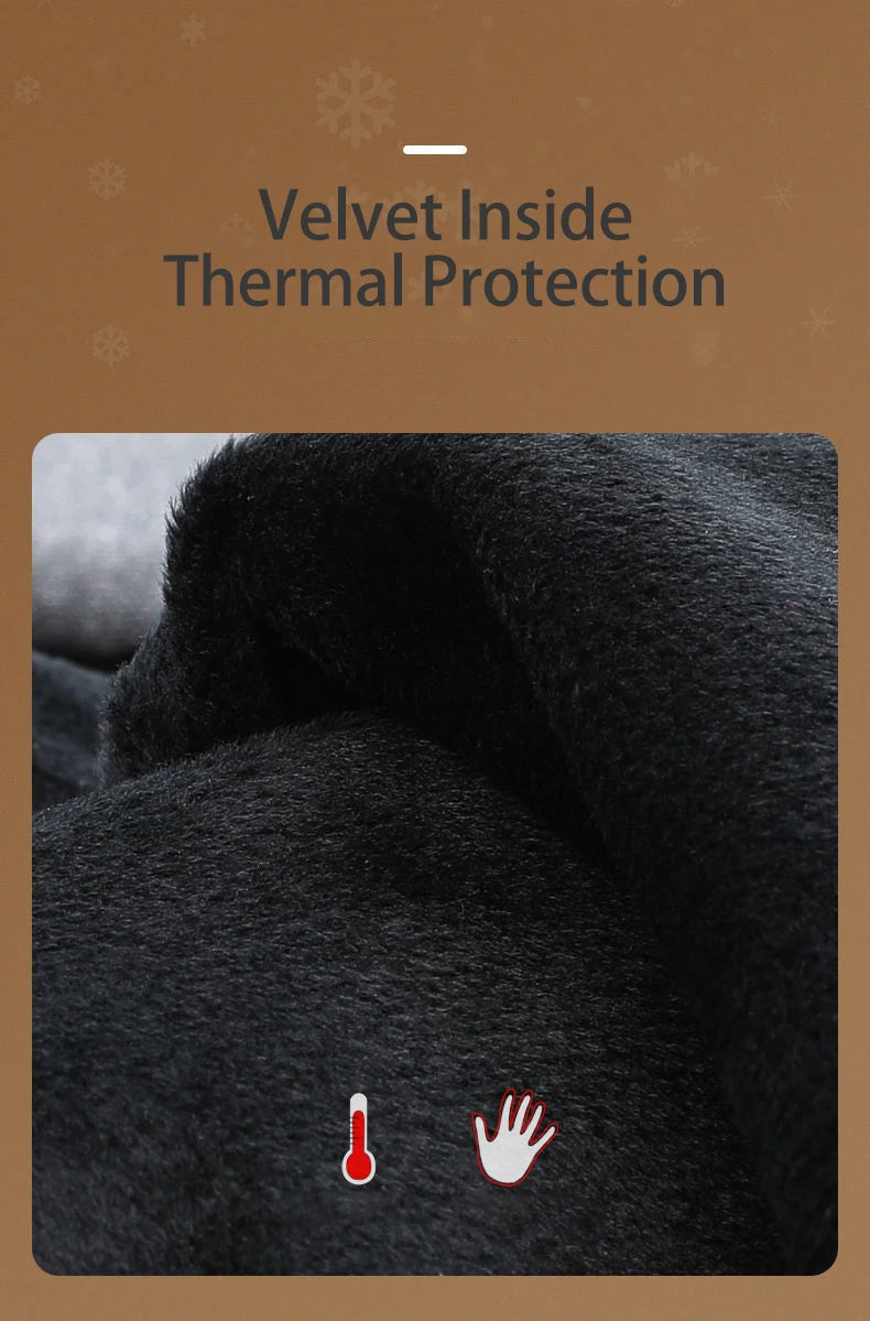Gants pour hommes automne cyclisme hiver deux doigts velours chaud antidérapant mâle imperméable sport écran tactile randonnée gants de pêche