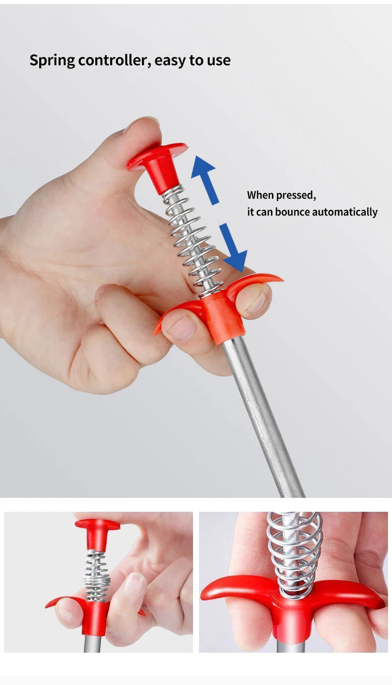 Outils de dragage de tuyaux à ressort de 60cm, serpent de vidange, bâtons de nettoyage de canalisations, dissolvant de bouchons, nettoyage ménager pour outil d'évier de cuisine