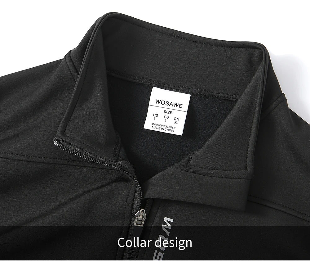 WOSAWE Chaleco térmico polar de invierno para hombre, chaqueta de ciclismo sin mangas, ropa de ciclismo para otoño, chaleco cálido sin bolsillos