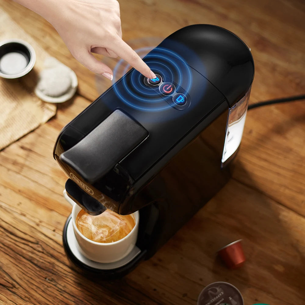 Cafetera Hiinvasive W, cafetera de cápsulas múltiples de frío y calor, cafetera de cápsulas espresso, leche Dolce, Ncomputing so, polvo Hl'autorisation, 19 bares, 4 en 1