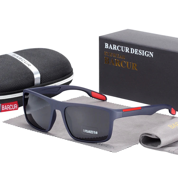 Lunettes de soleil polarisées TR90 ultralégères — vintage, carrées, homme et femme