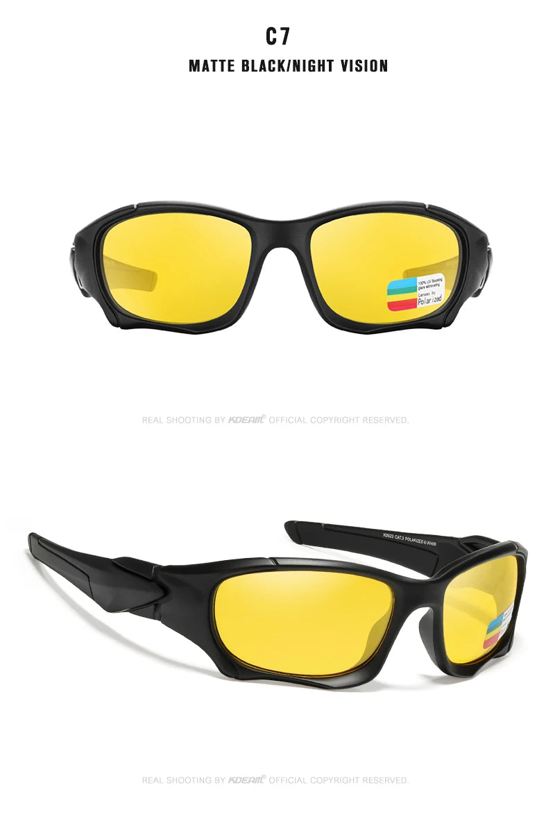 Lunettes de Soleil Sport Polarisées — Lentille Bouclier, Cadre Résistant, Plein Air, Unisexe