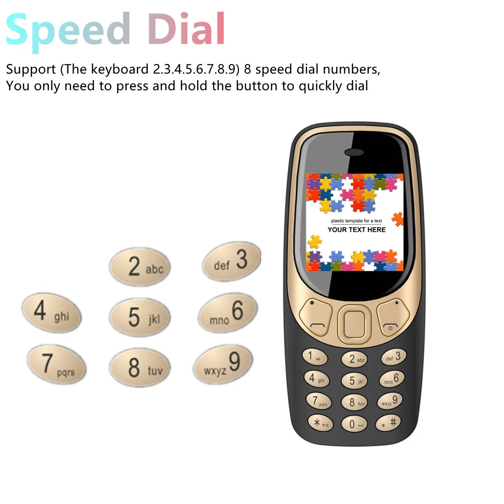SERVO Petit Téléphone Portable Bluetooth Dialer voix Magique Faible Rayonnement Téléphone Enregistrement D'appel 2/3 SIM GSM Débloqué Mini Téléphone Portable