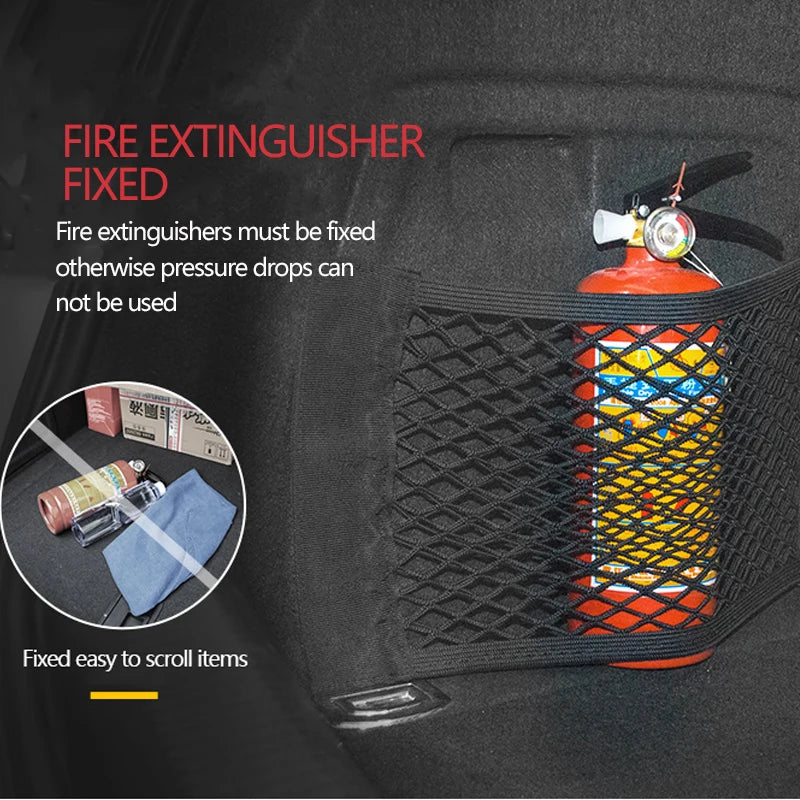 Red de Almacenamiento Universal para Maletero de Coche, Bolsillo Trasero del Asiento, Cinta Mágica, Accesorios de Nik