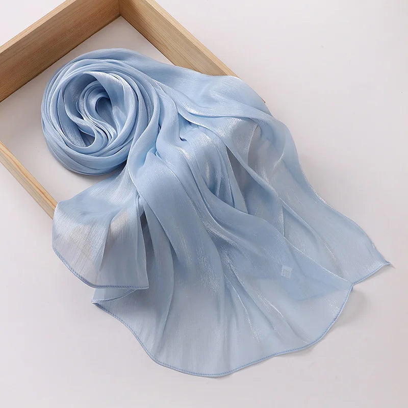 Hijabs en mousseline de soie de qualité supérieure pour femmes, voile turban doux et long, écharpes musulmanes, châles Hijab, couvre-chef Islam, accessoires Ramadan