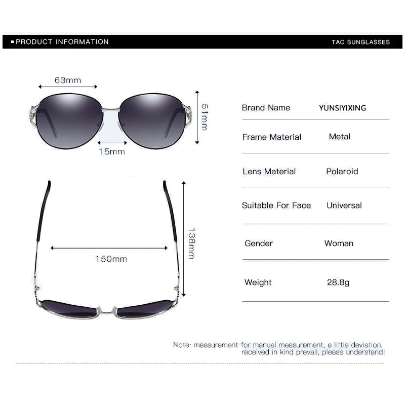 Lunettes de soleil femme polarisées papillon — UV400, conduite, mode, 2023