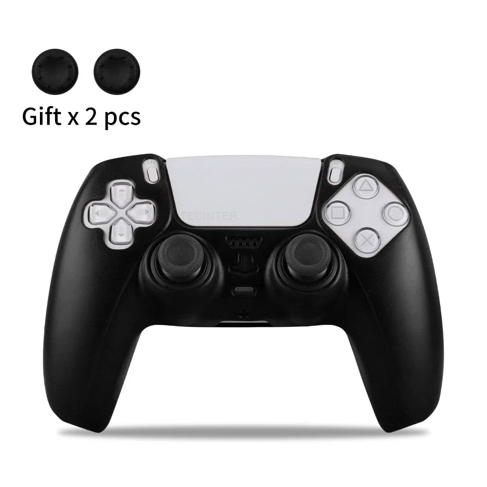 Funda de silicona protectora para mando de PS5, antideslizante, protectora, para gamepad de PlayStation 5, accesorios con agarres