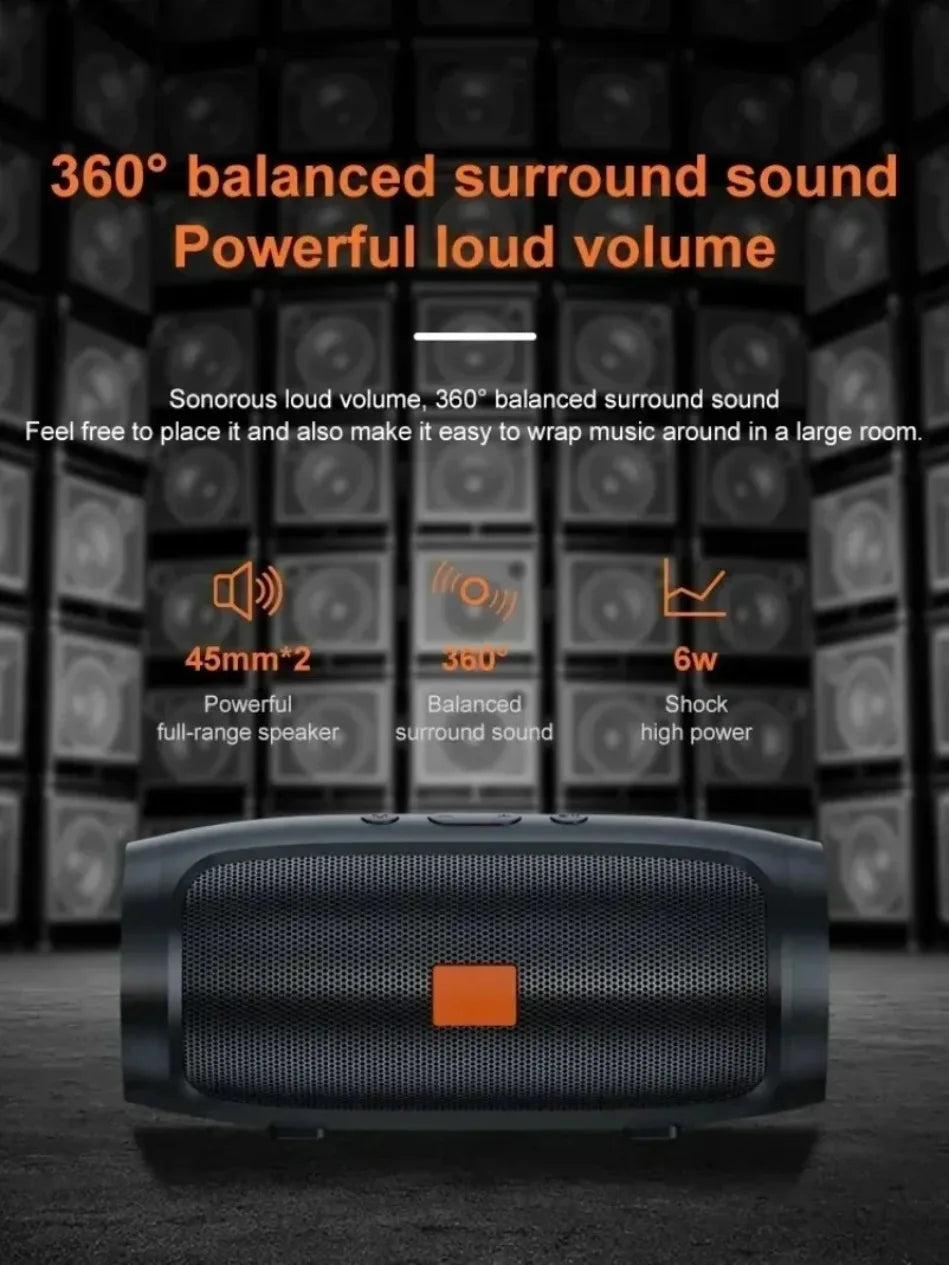 Haut-parleur Bluetooth portable — double stéréo, USB, TF, FM, subwoofer, extérieur