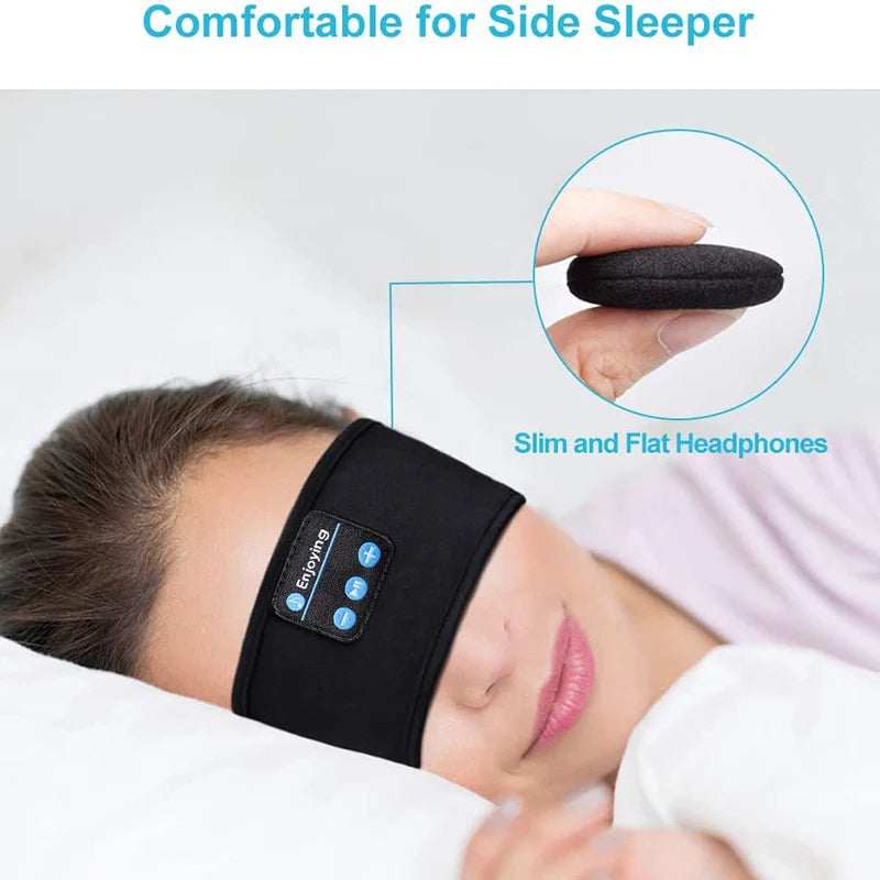 Écouteurs sans fil Bluetooth, bandeau de couchage, casque de musique, doux, élastique, confortable, bandeau de sport, casque de musique