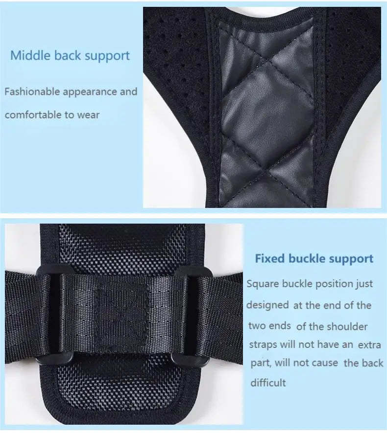 Ceinture Correcteur de Posture Dos Unisexe — Prévention Voussure, Maintien Assis, Respirant