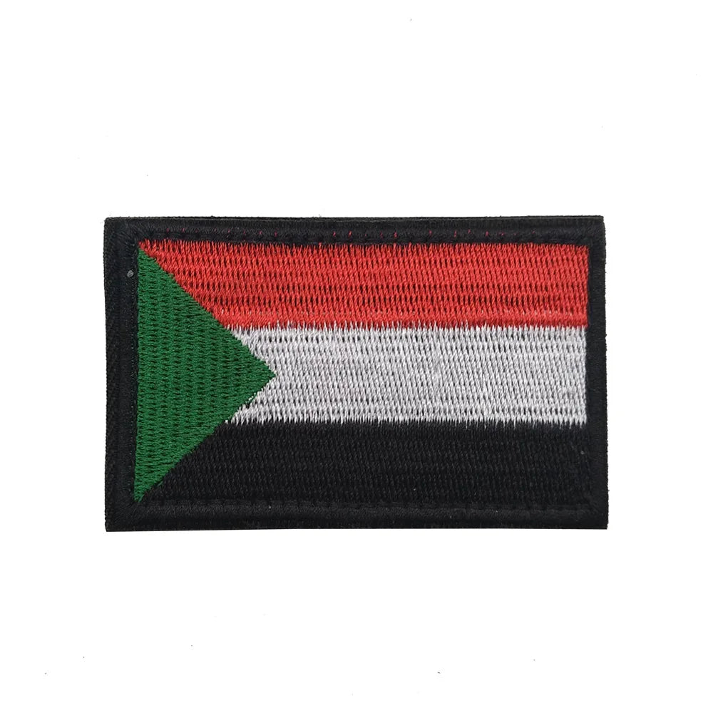 Bandera de África 3D Egipto Kenia Argelia Nigeria Angola Túnez Marruecos Sudán Malta Namibia Ghana Mozambique Banderas Parches bordados