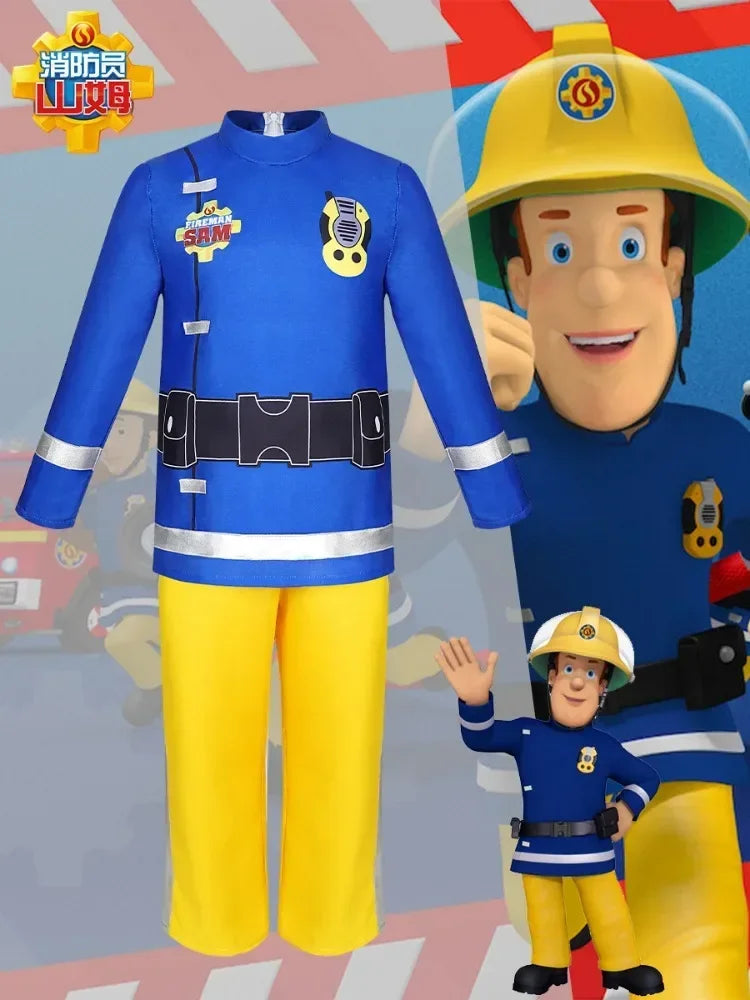 Disfraz de Cosplay de Sam el Bombero para niños, Disfraz de Halloween, Regalo de Cumpleaños