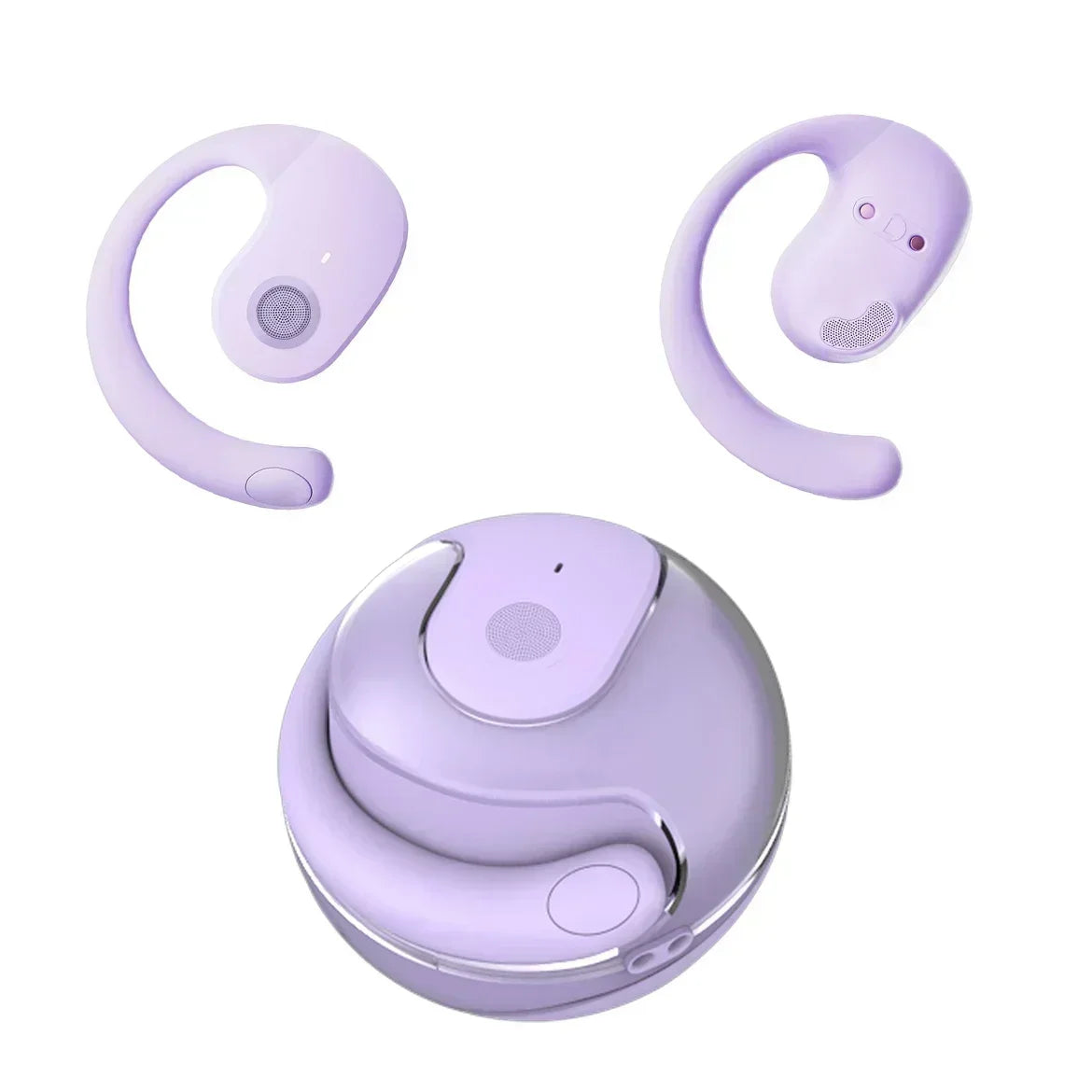 Auriculares inalámbricos Bluetooth, gancho de oreja cómodo, control táctil, con micrófono, auriculares para teléfono, juego