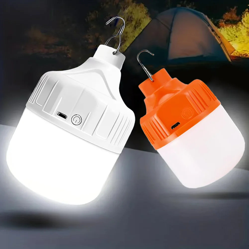 Lampe LED suspendue Portable, Rechargeable par USB, haute luminosité, étanche, pour l'extérieur, le Camping, la pêche, éclairage nocturne d'urgence