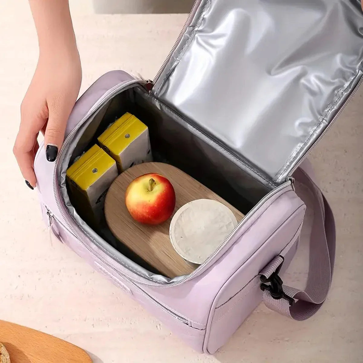 Sac à déjeuner Portable, boîte thermique alimentaire, Durable, étanche, refroidisseur de bureau, boîte à déjeuner avec bandoulière, sac de pique-nique pour Couples unisexe
