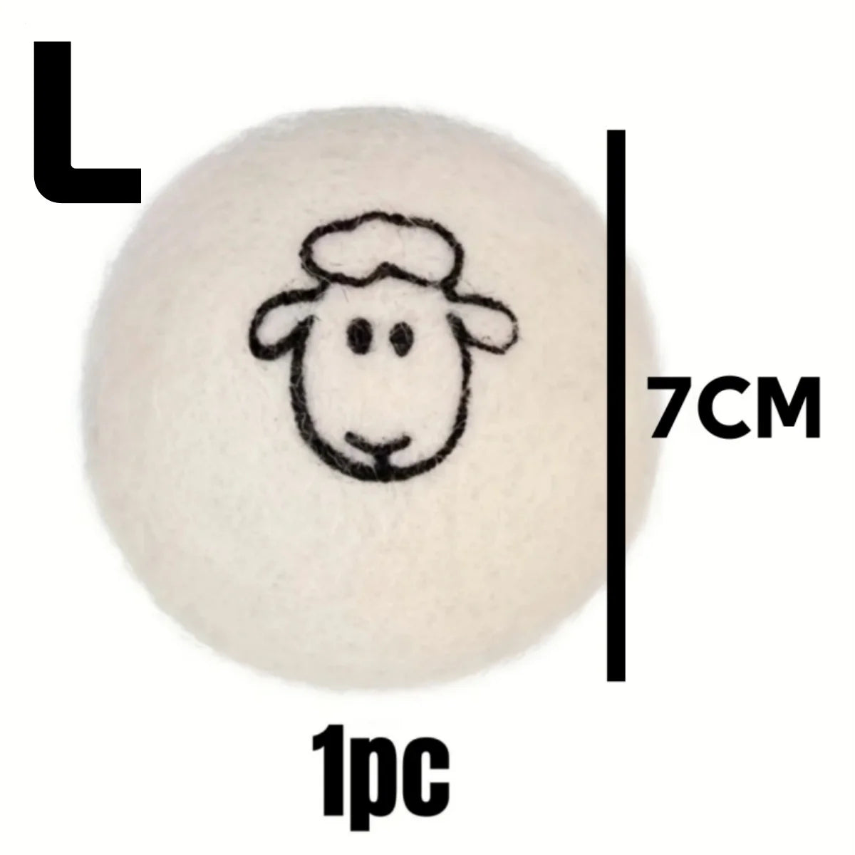 Reusable Wool Dryer Ball Fabric Softener Washing Machine Alternative Wrinkle Reducer Cleaning Supplies Gadget, 1 to 6 Pieces