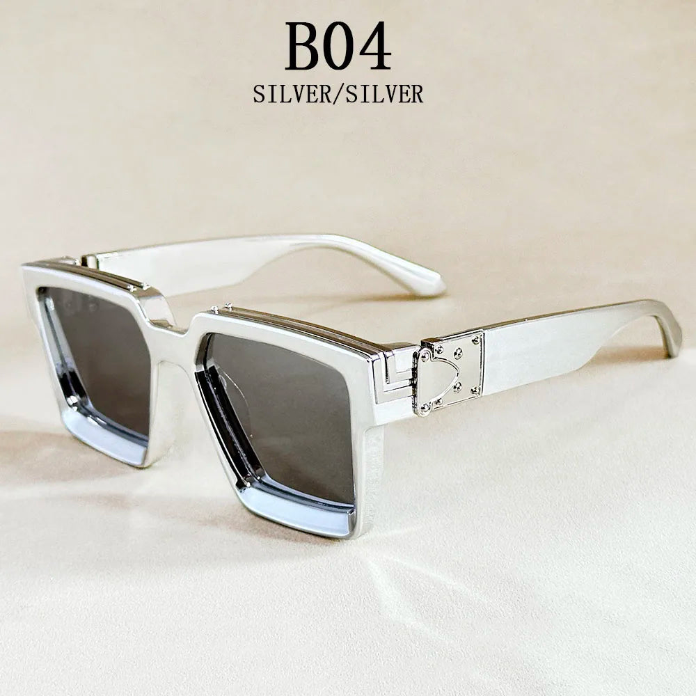 Lunettes de soleil carrées pour hommes rétro — femmes, mode, vintage, vacances, 2025
