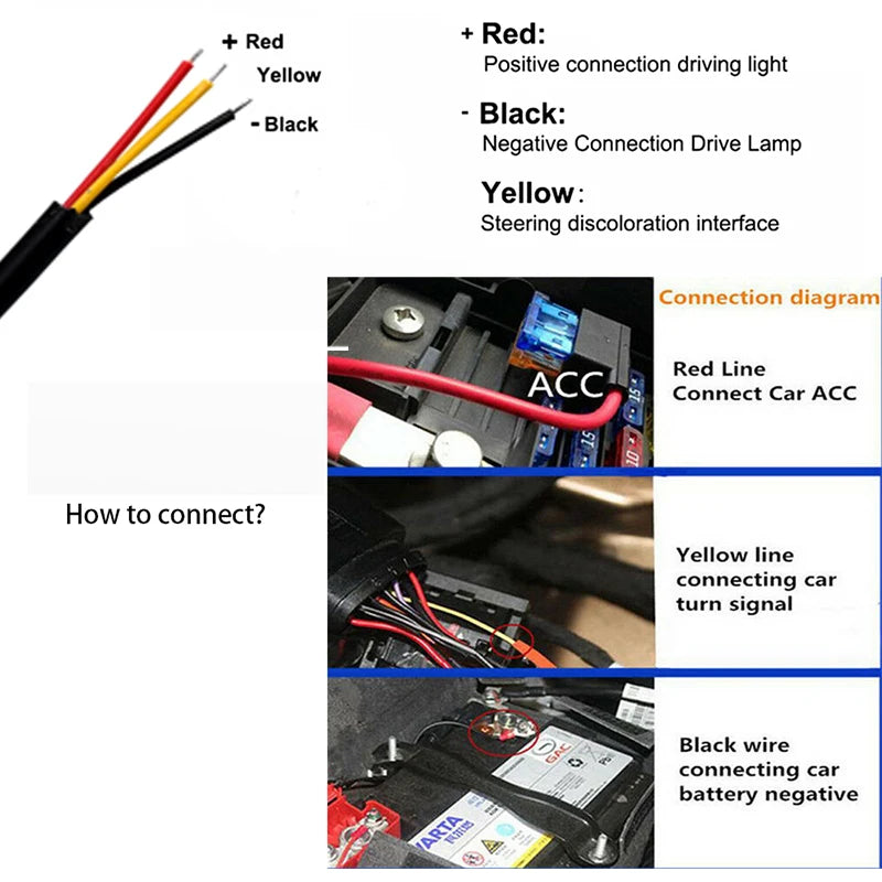 2 pièces phares automobiles clignotant blanc jaune feux de débit de frein LED DRL voiture feux de jour bande Flexible étanche 12V