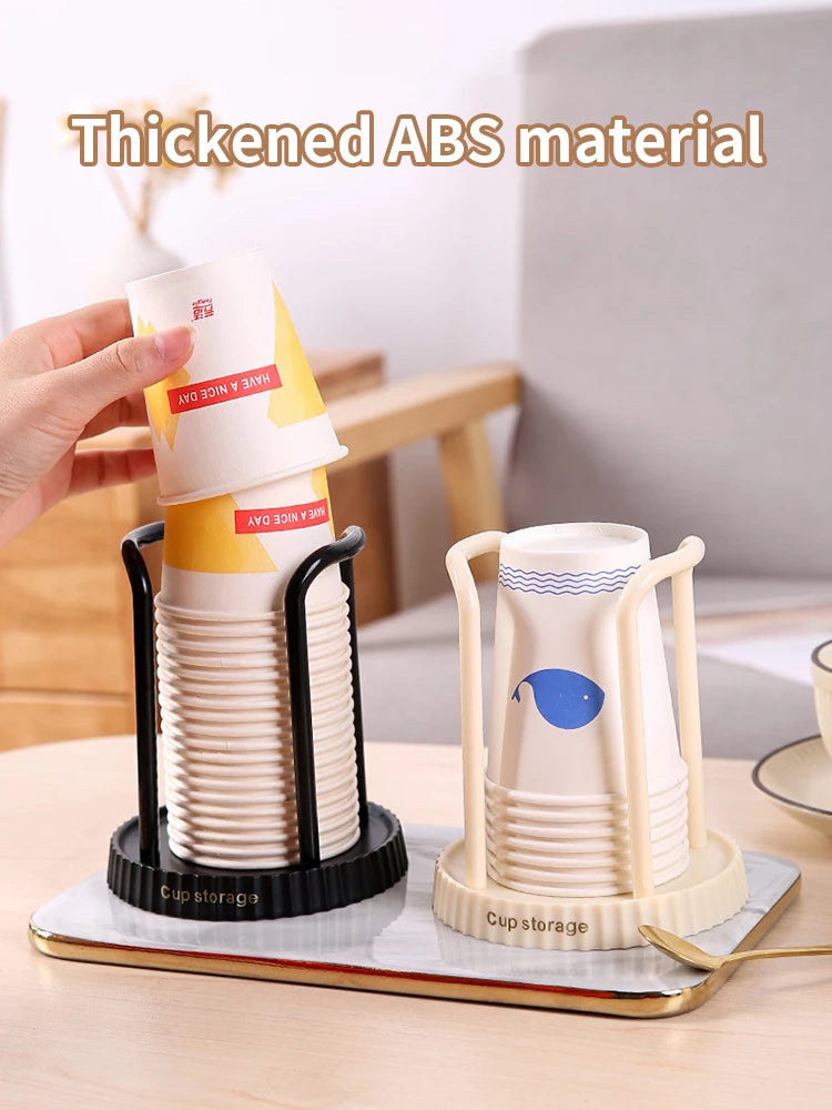 Porte-gobelet en papier jetable domestique, support de rangement de gobelets en papier de bureau, adapté au salon, à la salle à manger et autres gobelets