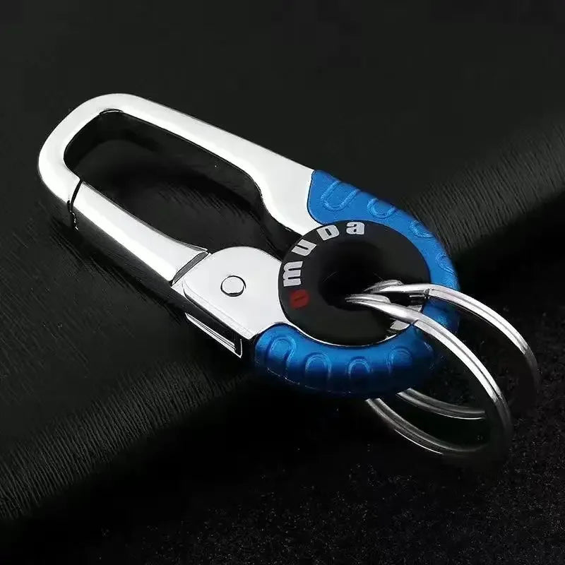 Crochet porte-clés pour hommes, boucle en acier inoxydable, mousqueton d'extérieur, outil d'escalade, Double anneau, porte-clés de pêche, accessoires de voiture, 1/5 pièces