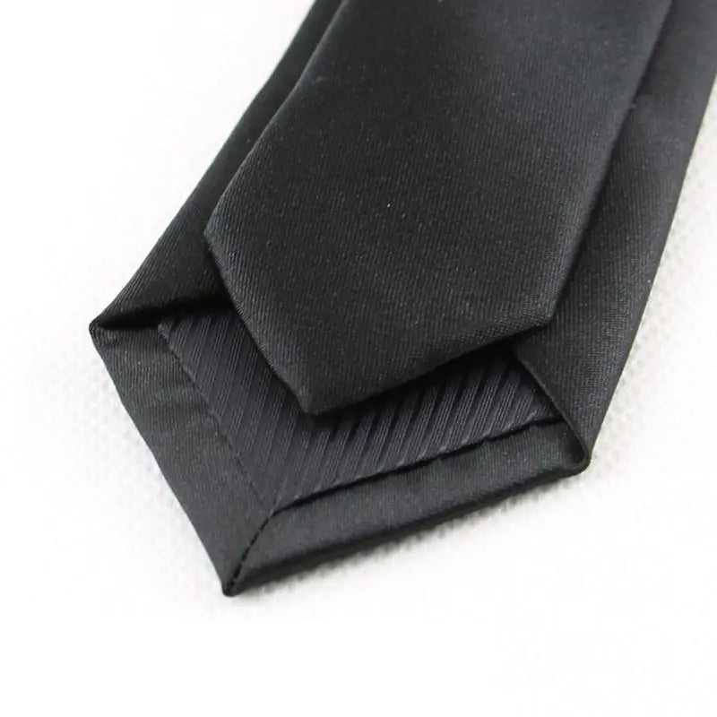 Corbatas negras delgadas de 5CM para hombre, corbata de poliéster a rayas, puntos sólidos, Jacquard, corbata de negocios para fiestas