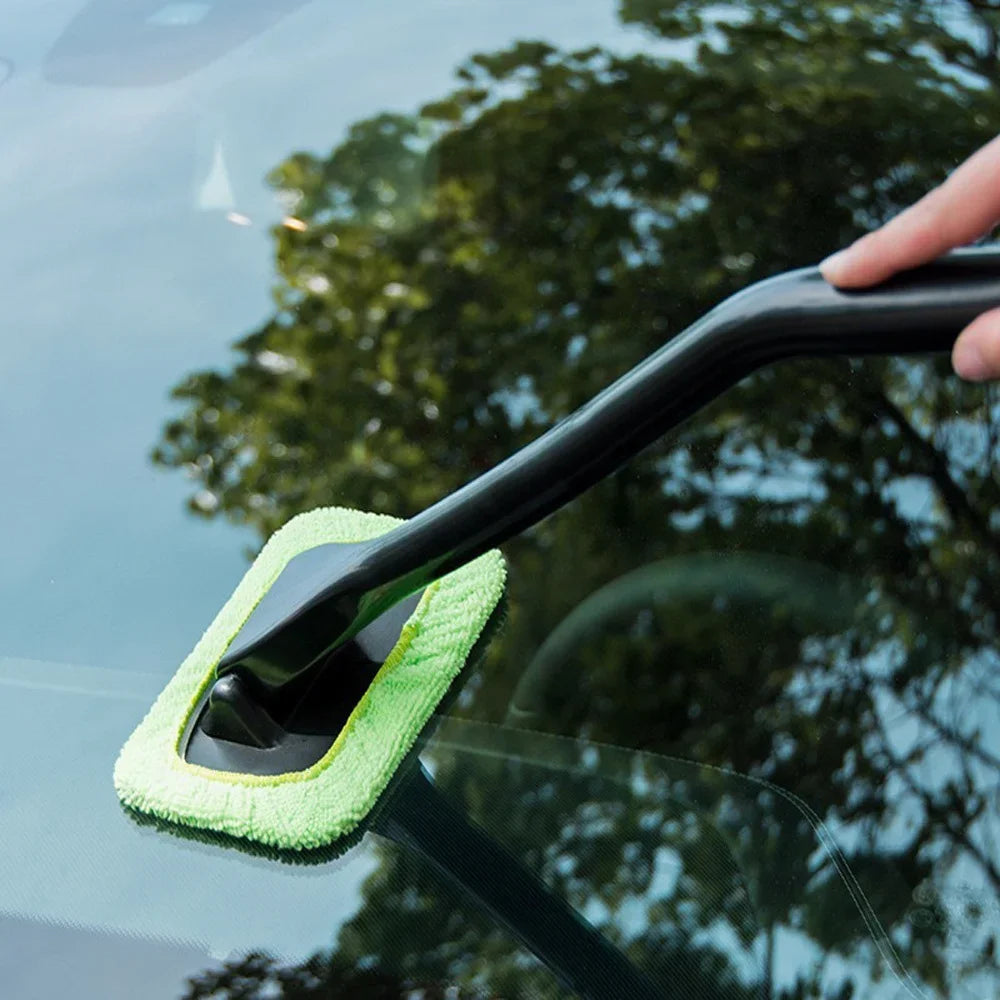 New Car Window Cleaning Brush Kit, Windshield Cleaning Tool, Interior Wiper with Long Handle, Car Accessories
