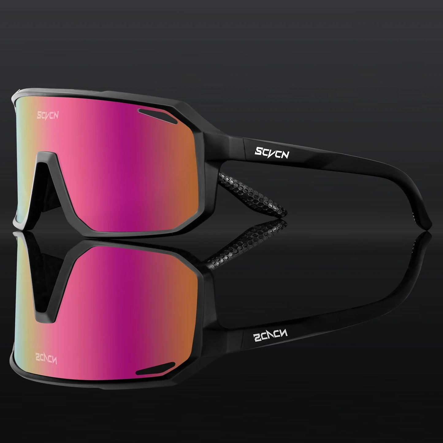 SCVCN Gafas de sol de ciclismo para hombre y mujer, MTB, bicicleta de carretera, gafas de conducción, deportes al aire libre, gafas de correr UV400, gafas de senderismo