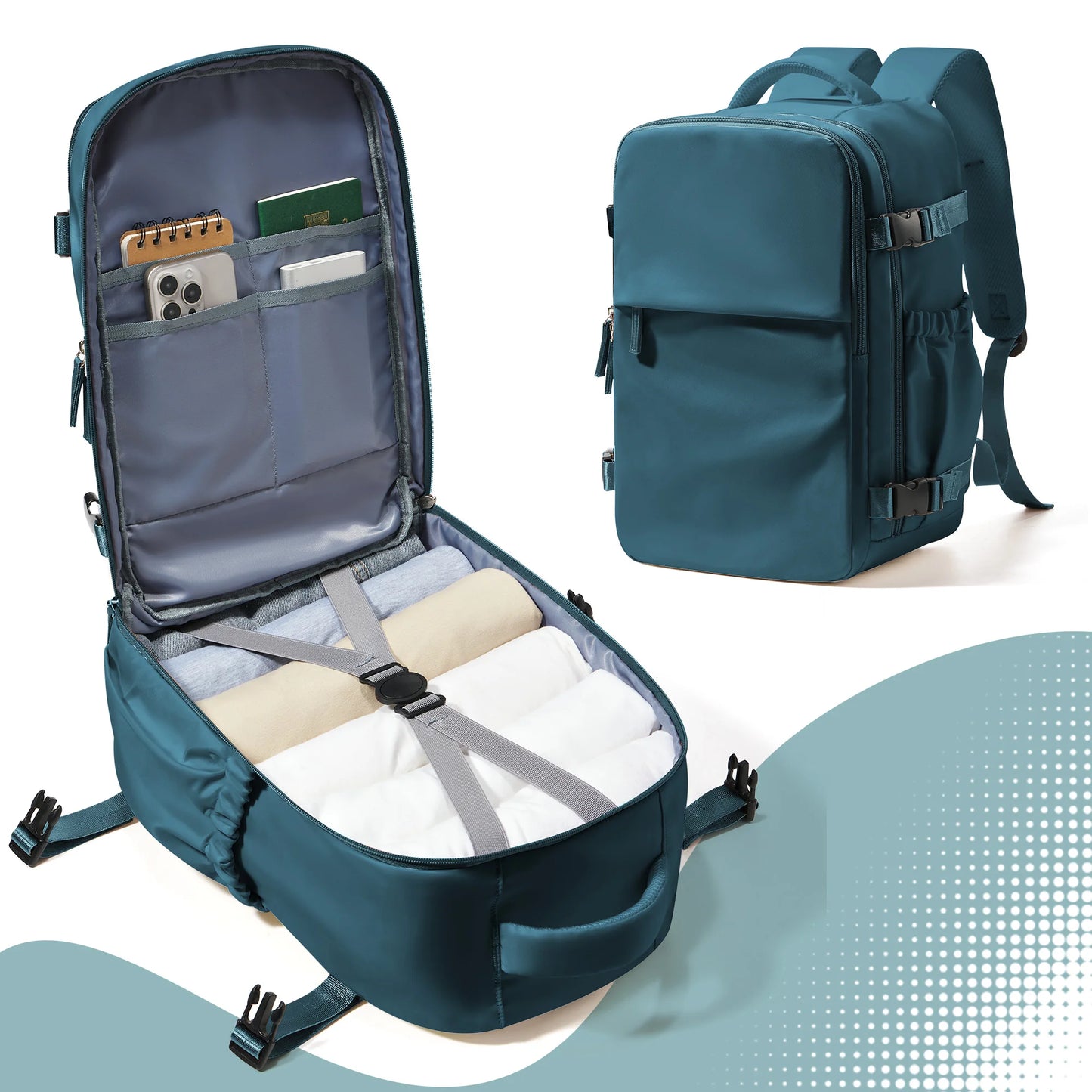 Sac à Dos Cabine 40x26x18 — Ordinateur 15,6" Étanche Décontracté Affaires