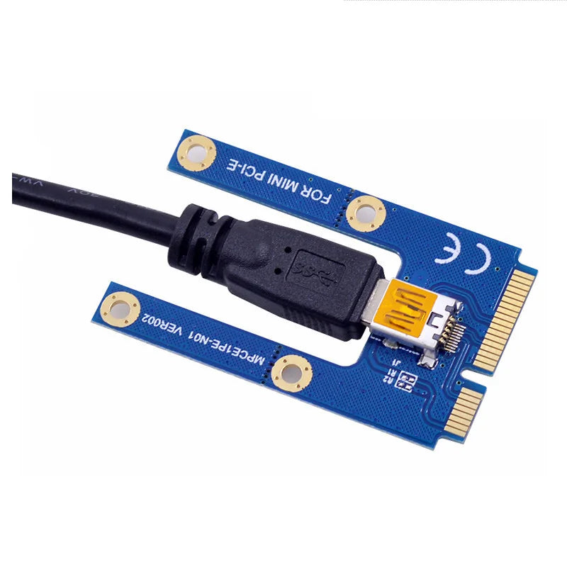 Mini PCIe vers PCI express 16X Riser pour ordinateur portable carte graphique externe EXP GDC BTC Antminer Miner mPCIe vers PCI-e slot carte minière
