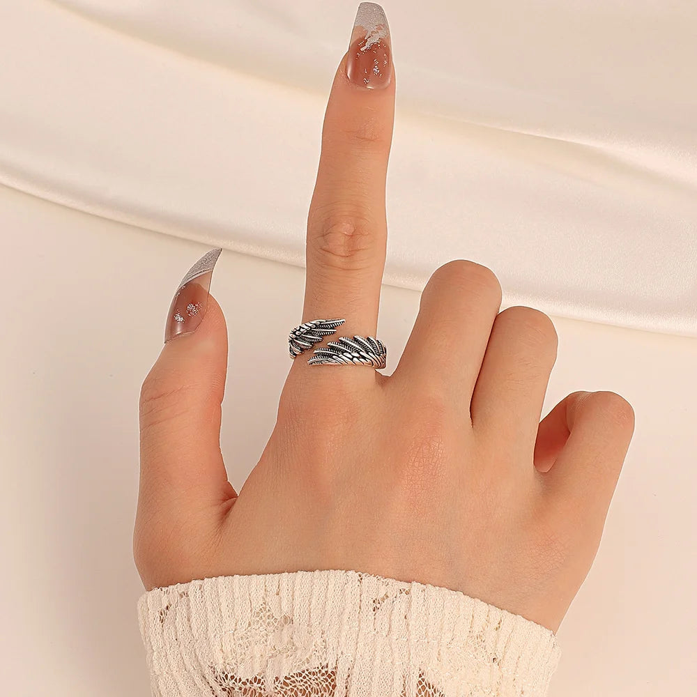 Anime Angel Demon Couple Rings for Women Men, Adjustable Open Animal Ring, Promise Matching Ring, Party Gifts Fashion