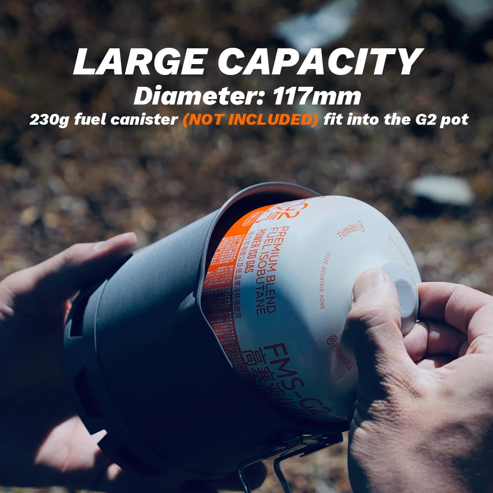 Pot ultraléger Fire-Maple G2 Petrel, léger, pour l'extérieur, échangeur de chaleur à haute efficacité, pour randonnée, voyage, Camping, 750ML