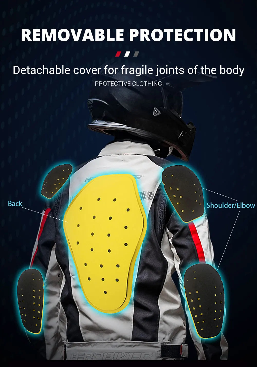 Veste de moto imperméable pour homme — veste de course, pantalon moto portable, protection EVA