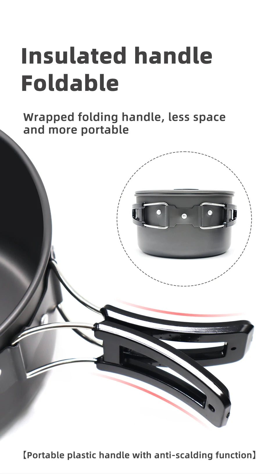 PACOONE – ensemble d'ustensiles de cuisine de Camping, Kit d'ustensiles de cuisine portables, Pot d'extérieur, bouilloire à eau, ensemble de casseroles, vaisselle, équipement de pique-nique de randonnée